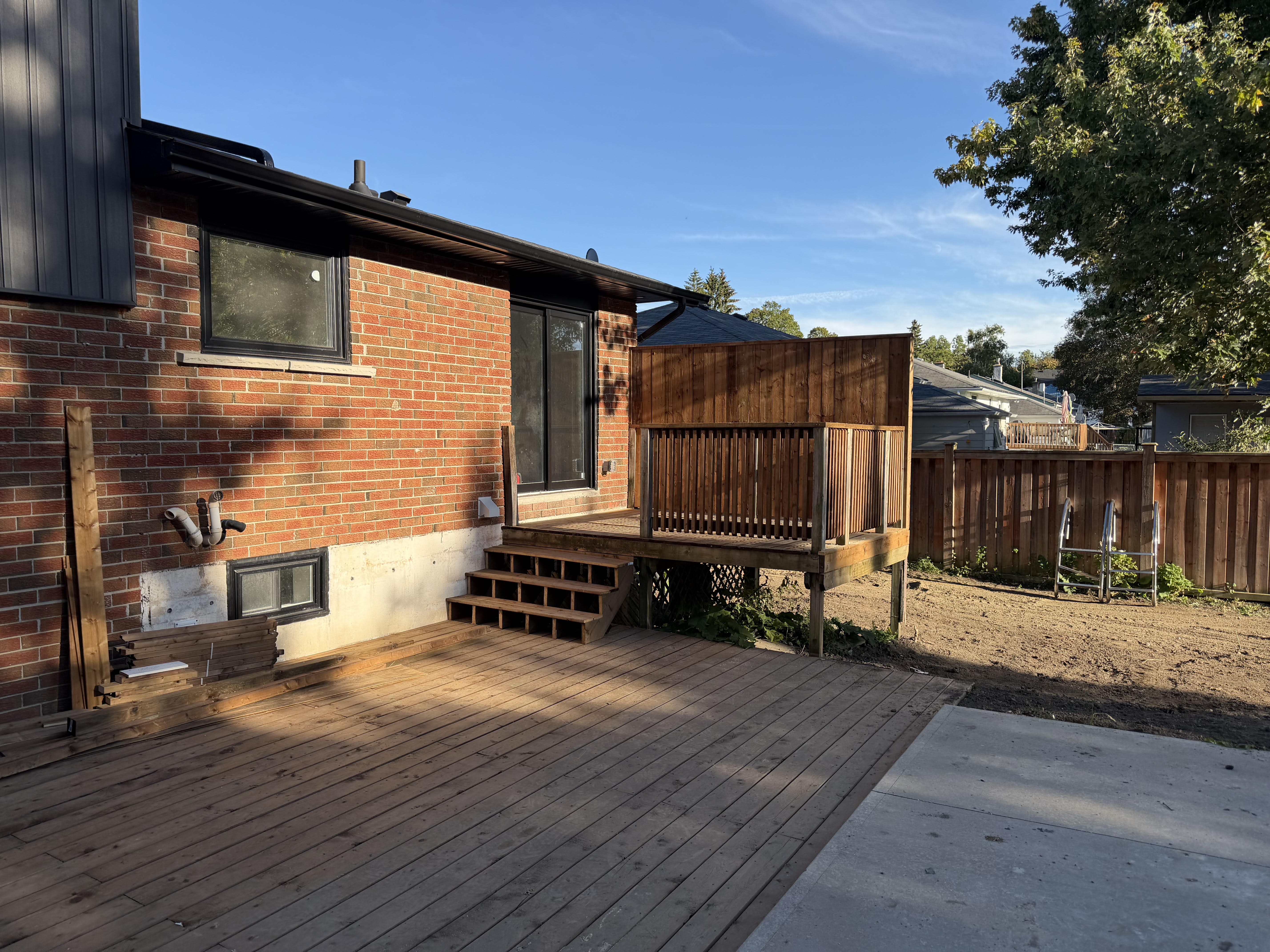 Comfortable outdoor deck area